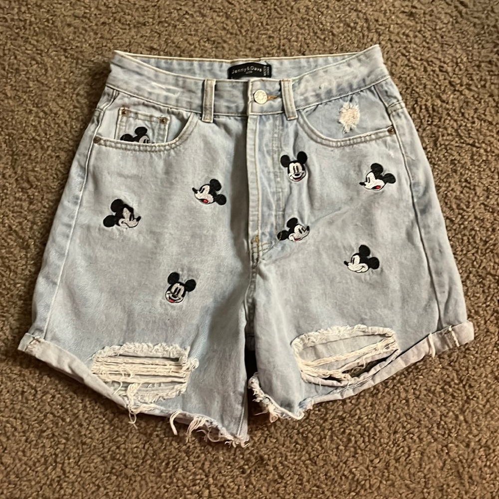 Mickey Mouse Denim Shorts